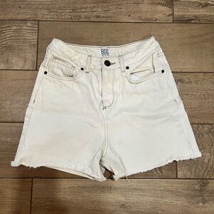 Women's Cream Denim Shorts